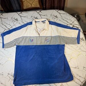 Fila Blue, Cream, and Gray Polo Shirt